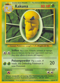 Kakuna - Base Set (Uncommon) [BS-33] Imagen principal del producto