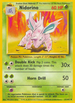 Nidorino - Base Set (Uncommon) [BS-37] Immagine principale del prodotto