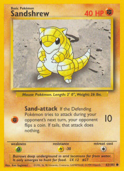 Sandshrew - Base Set (Common) [BS-62] Imagen principal del producto
