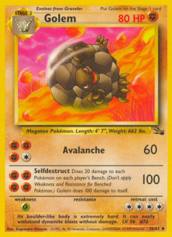 Golem - Fossil (Uncommon) [FO-36] Imagen principal del producto