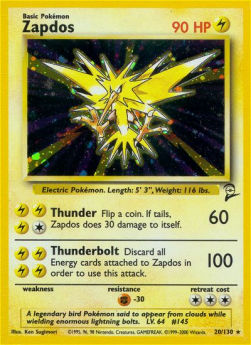 Zapdos - Base Set 2 (Holo Rare) [B2-20] Immagine principale del prodotto