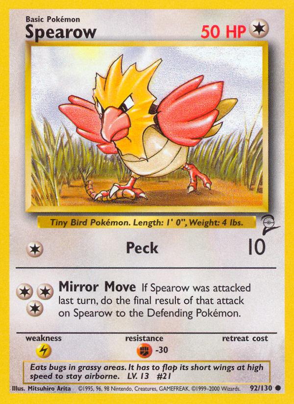 Spearow - Base Set 2 (Common) [B2-92] Image principale du produit