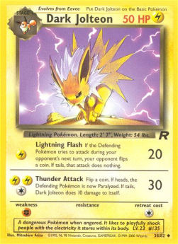 Dark Jolteon - Team Rocket (Uncommon) [TR-38] Imagen principal del producto