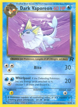 Dark Vaporeon - Team Rocket (Uncommon) [TR-45] Hauptbild