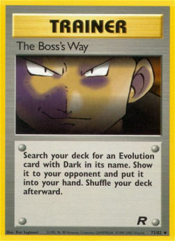 The Boss's Way - Team Rocket (Uncommon) [TR-73] Hauptbild