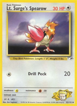 Lt. Surge's Spearow - Gym Heroes (Uncommon) [GH-52]