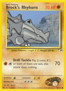 Brock's Rhyhorn - Gym Heroes (Common) [GH-70] Hauptbild