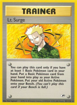 Lt. Surge - Gym Heroes (Rare) [GH-101] Hover Image