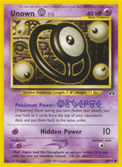 Unown - Neo Discovery (Common) [NDI-69] Immagine principale del prodotto