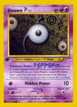 Unown - Neo Destiny (Uncommon) [NDE-58] Immagine principale del prodotto