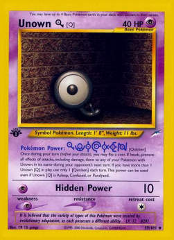 Unown - Neo Destiny (Uncommon) [NDE-59] Immagine principale del prodotto