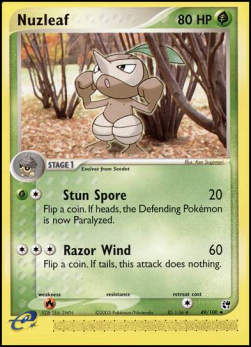 Nuzleaf (Stun Spore) - EX Sandstorm (Uncommon) [SS-49] Hover Image