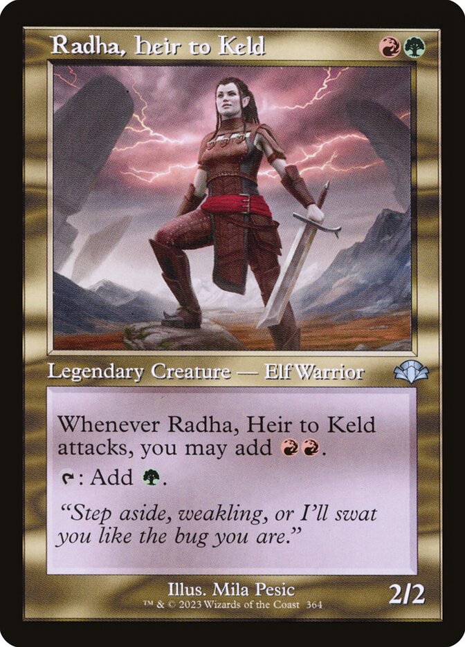 Magic-kaart Radha, Heir to Keld DMR-364 uit Dominaria Remastered (Uncommon)