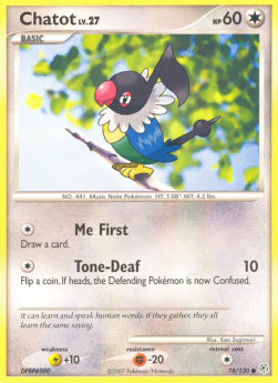 Chatot Lv.27 - Diamond & Pearl (Common) [DP-74] Hoofdafbeelding