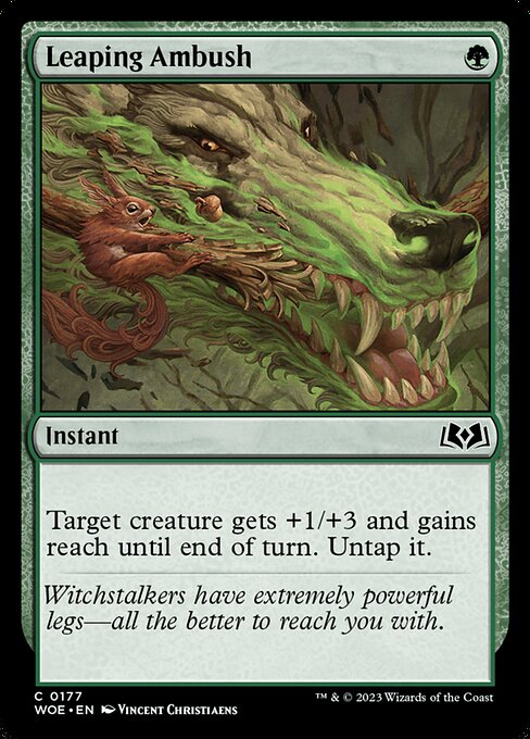 Leaping Ambush – Wilds of Eldraine (WOE-177) Magic: The Gathering card