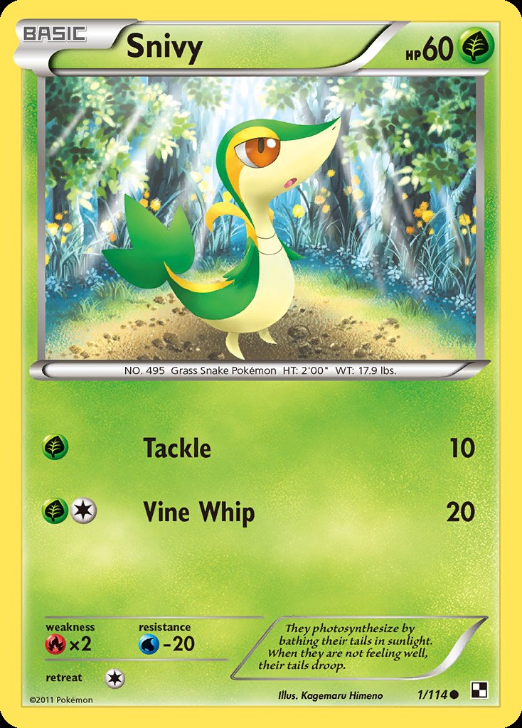 Snivy - Black & White (Common) [BLW-1] Hoofdafbeelding