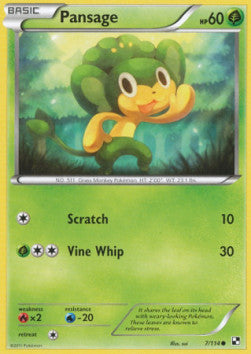 Pansage - Black & White (Common) [BLW-7]
