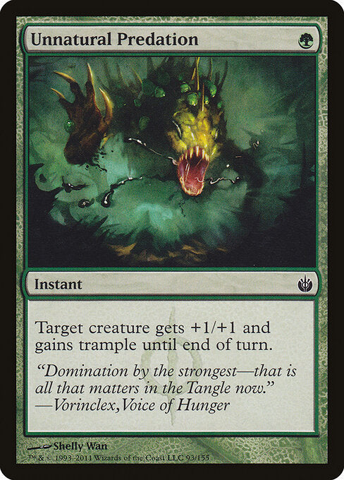 Unnatural Predation – Mirrodin Besieged (MBS-93) Magic: The Gathering card | LC-REM-20260804-15151482667340-2798fdff-0b39-41b6-b0ec-c4f449ca3314 Image principale du produit