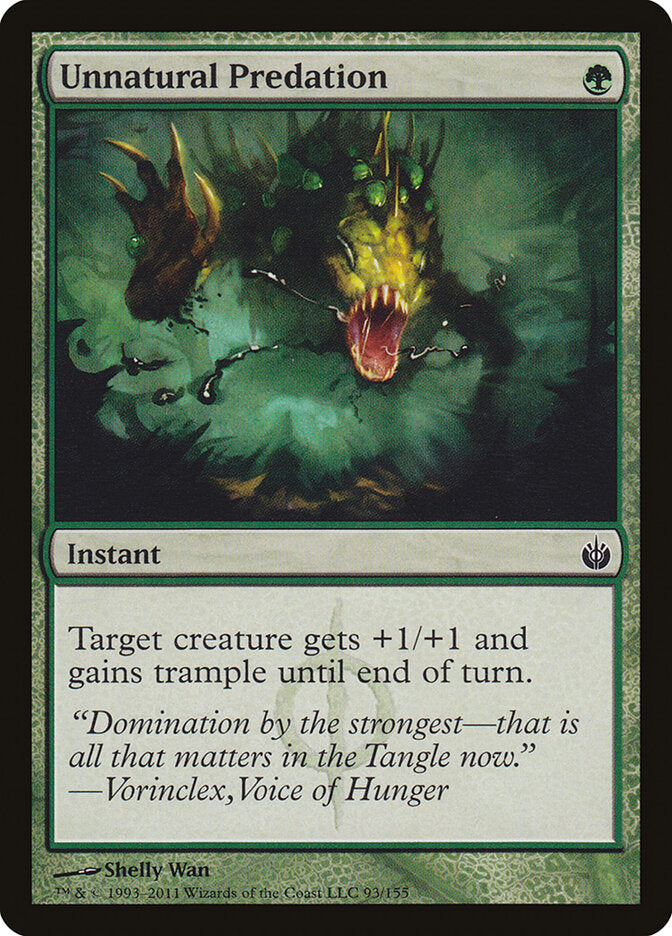 Unnatural Predation - Mirrodin Besieged (Common) [MBS-93] Immagine principale del prodotto