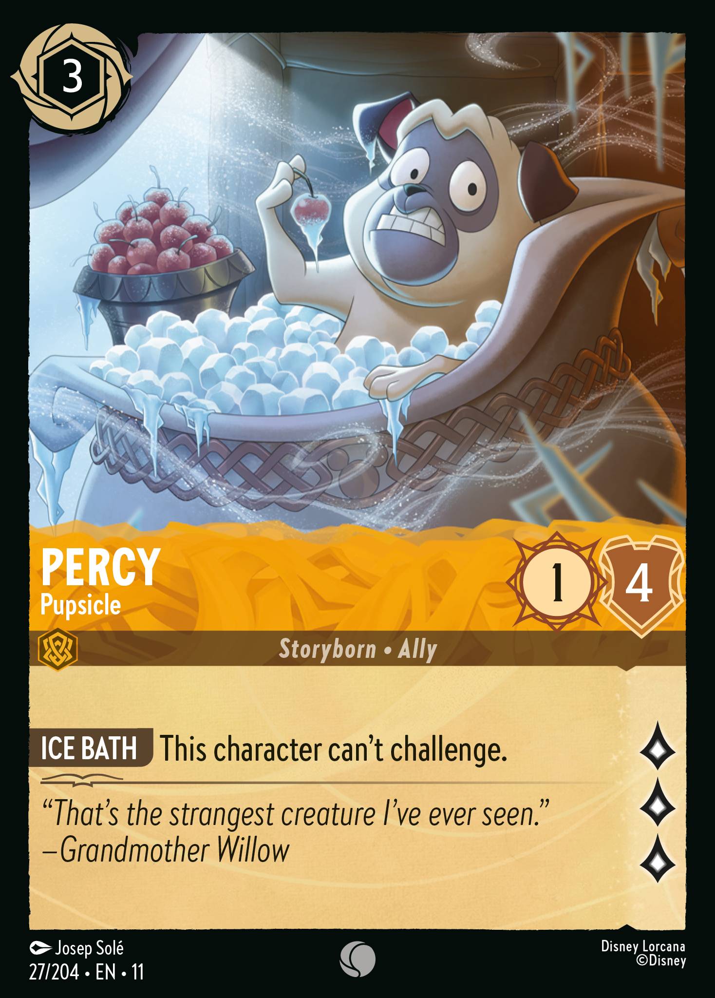 Percy - Pupsicle — Winterspell (11WSP-27) Disney Lorcana card Immagine principale del prodotto