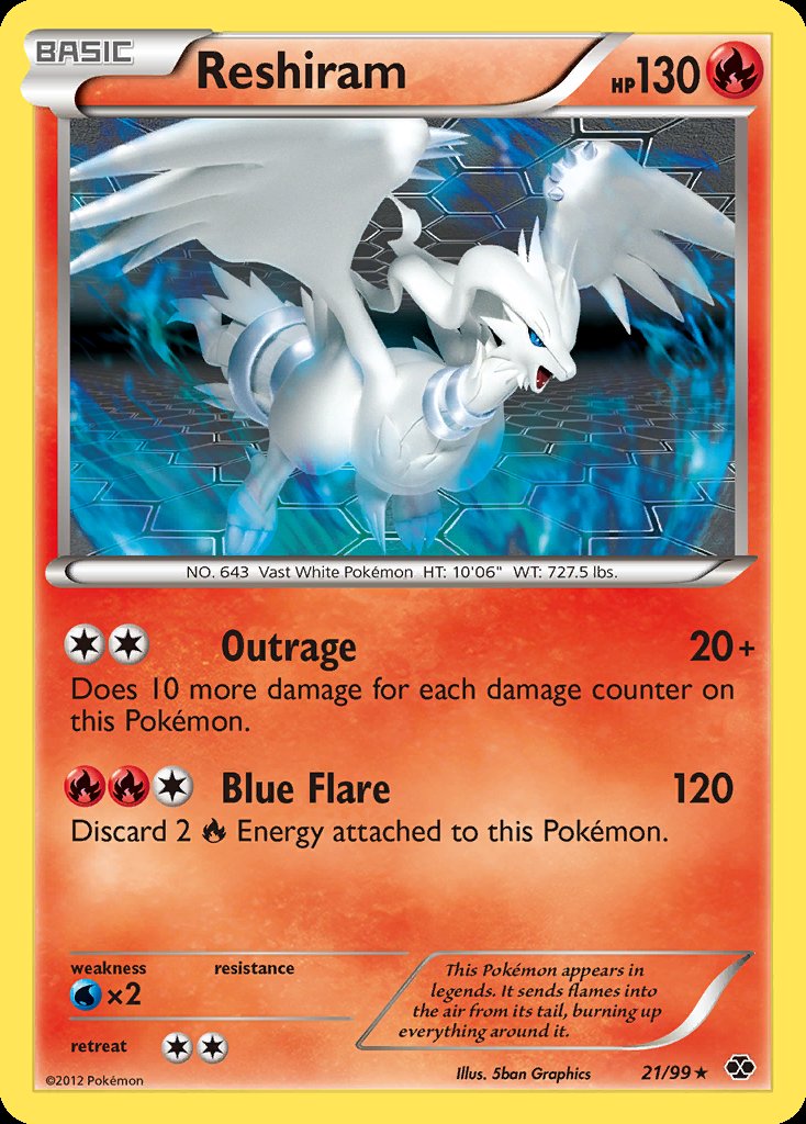 Reshiram - Next Destinies (Rare) [NXD-21] Hoofdafbeelding