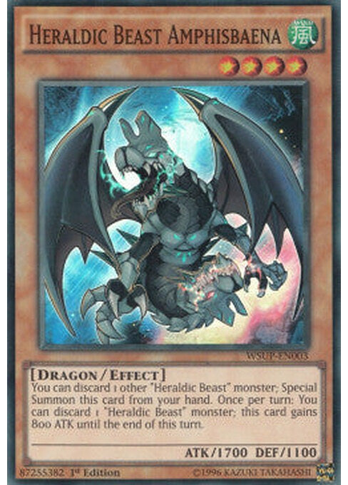Heraldic Beast Amphisbaena — World Superstars (WSUP-003) Yu-Gi-Oh! card Immagine principale del prodotto