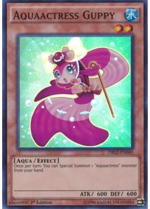 Aquaactress Guppy — Dragons of Legend 2 (DRL2-040) Yu-Gi-Oh! card Hoofdafbeelding