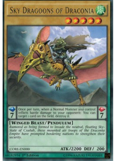 Sky Dragoons of Draconia — Clash of Rebellions (CORE-000) Yu-Gi-Oh! card Hauptbild
