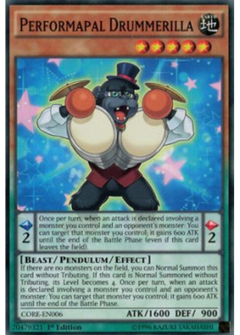 Performapal Drummerilla — Clash of Rebellions (CORE-006) Yu-Gi-Oh! card Hauptbild