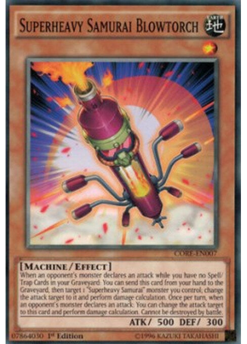 Superheavy Samurai Blowtorch — Clash of Rebellions (CORE-007) Yu-Gi-Oh! card Hauptbild
