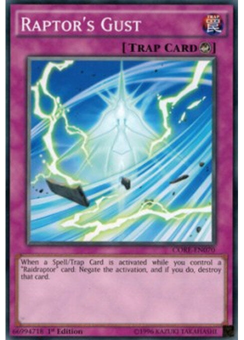 Raptor's Gust — Clash of Rebellions (CORE-070) Yu-Gi-Oh! card Hauptbild
