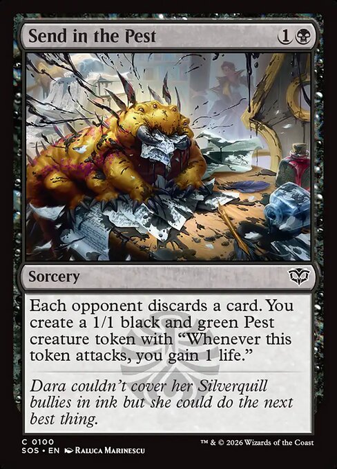 Send in the Pest – Secrets of Strixhaven (SOS-100) Magic: The Gathering card Main image