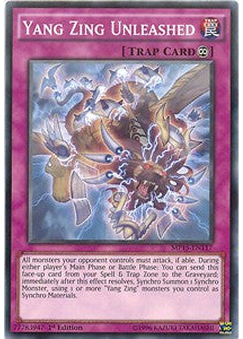 Yang Zing Unleashed — 2015 Mega-Tin Mega Pack (MP15-117) Yu-Gi-Oh! card Hoofdafbeelding