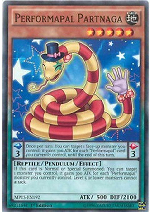 Performapal Partnaga — 2015 Mega-Tin Mega Pack (MP15-192) Yu-Gi-Oh! card Hoofdafbeelding