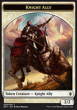 Knight Ally Token (White 2/2) - Battle for Zendikar (Token) [BFZ-T5] Hauptbild