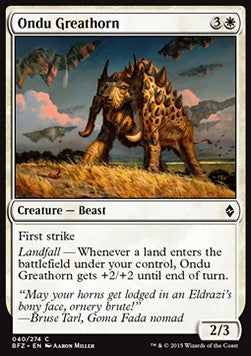Ondu Greathorn - Battle for Zendikar (Common) [BFZ-40] Hoofdafbeelding