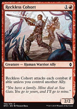 Reckless Cohort - Battle for Zendikar (Common) [BFZ-152] Hoofdafbeelding