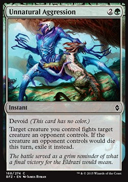 Unnatural Aggression - Battle for Zendikar (Common) [BFZ-168] Hauptbild