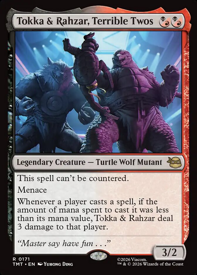 Magic-kaart Tokka & Rahzar, Terrible Twos TMT-171 uit Teenage Mutant Ninja Turtles (Rare)