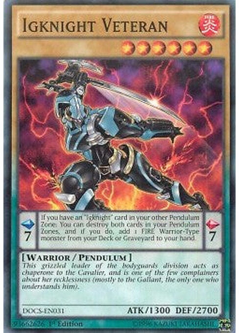 Igknight Veteran — Dimension of Chaos (DOCS-031) Yu-Gi-Oh! card Immagine principale del prodotto