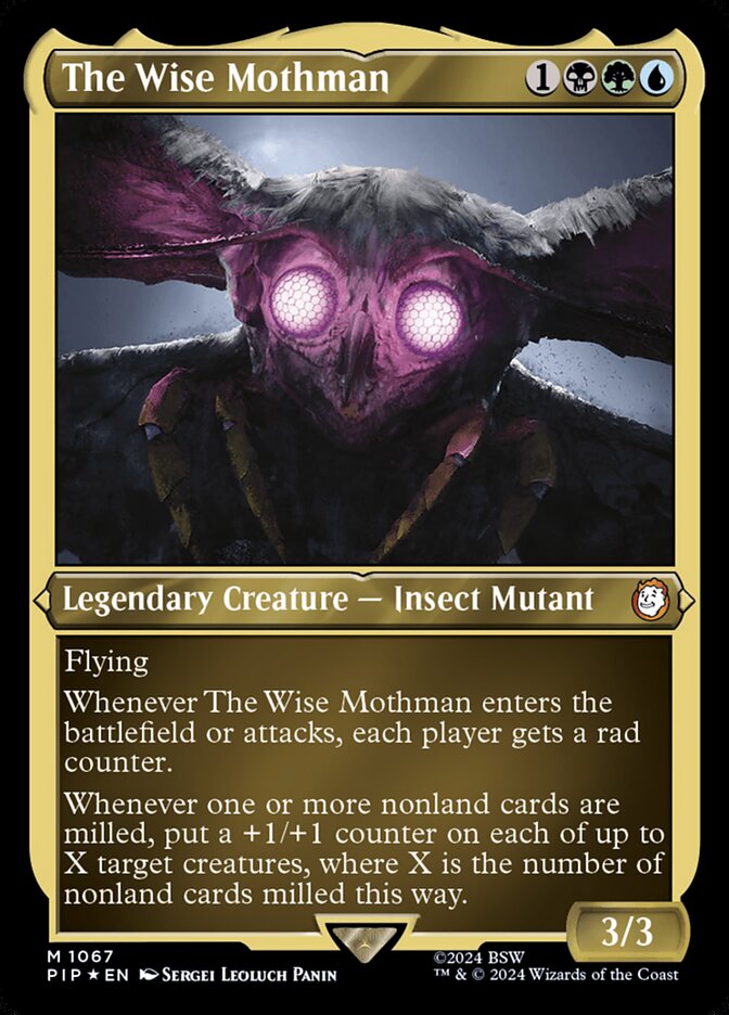 Magic-kaart The Wise Mothman PIP-1067 uit Fallout (Mythic)