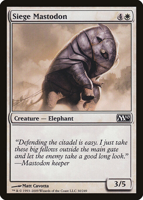 Siege Mastodon – Magic 2010 (M10-30) Magic: The Gathering card Hauptbild