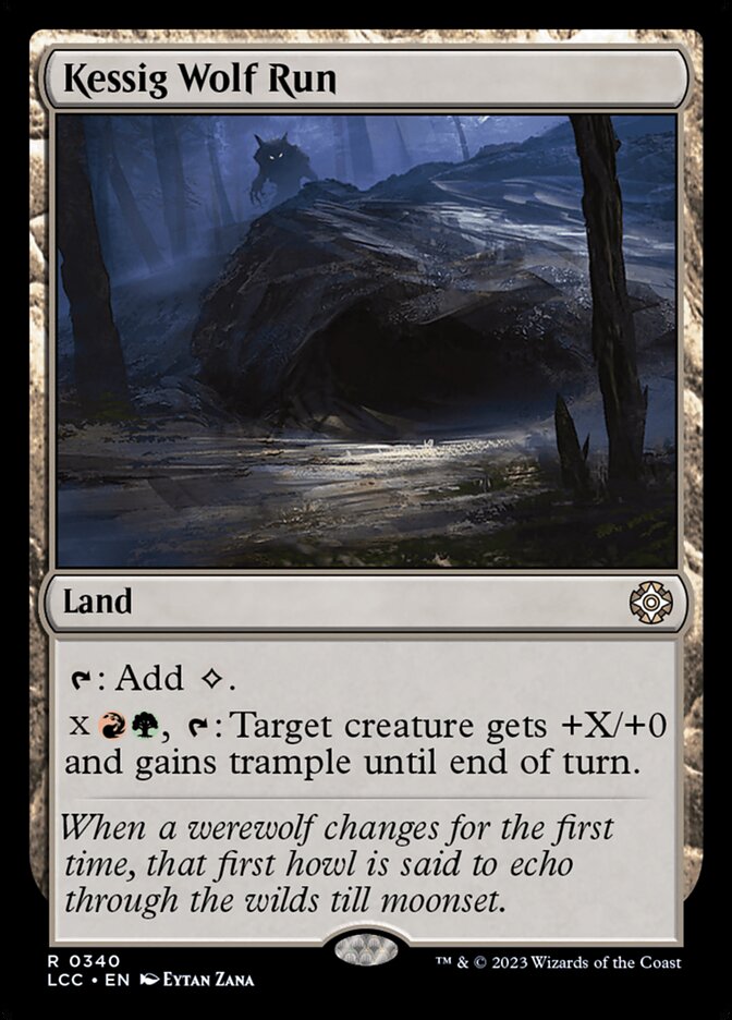 Magic-kaart Kessig Wolf Run LCC-340 uit Commander: The Lost Caverns of Ixalan (Rare) Imagen principal del producto