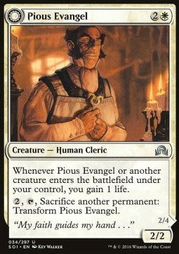 Pious Evangel / Wayward Disciple - Shadows over Innistrad (Uncommon) [SOI-34] Main image