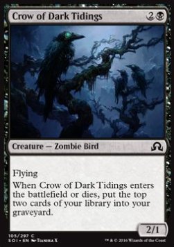 Crow of Dark Tidings - Shadows over Innistrad (Common) [SOI-105]