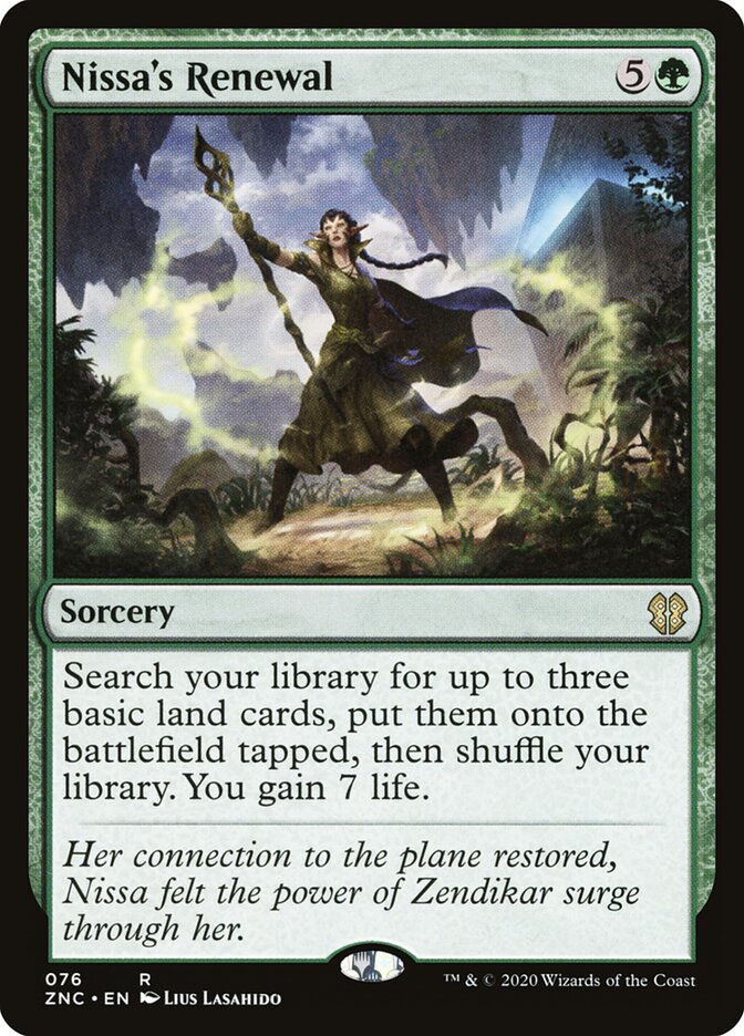 Nissa's Renewal - Commander: Zendikar Rising (Rare) [ZNC-76]