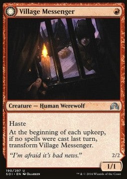 Village Messenger / Moonrise Intruder - Shadows over Innistrad (Uncommon) [SOI-190] Hauptbild