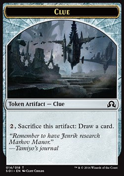 Clue Token (V.4) - Shadows over Innistrad (Token) [SOI-T14]