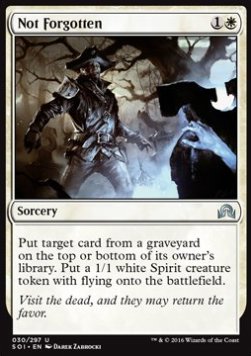 Not Forgotten - Shadows over Innistrad (Uncommon) [SOI-30] Hauptbild