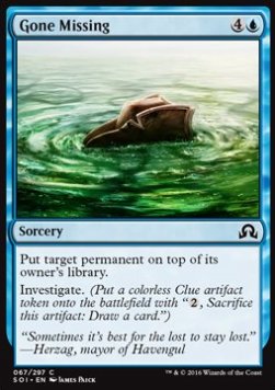 Gone Missing - Shadows over Innistrad (Common) [SOI-67] Hover Image